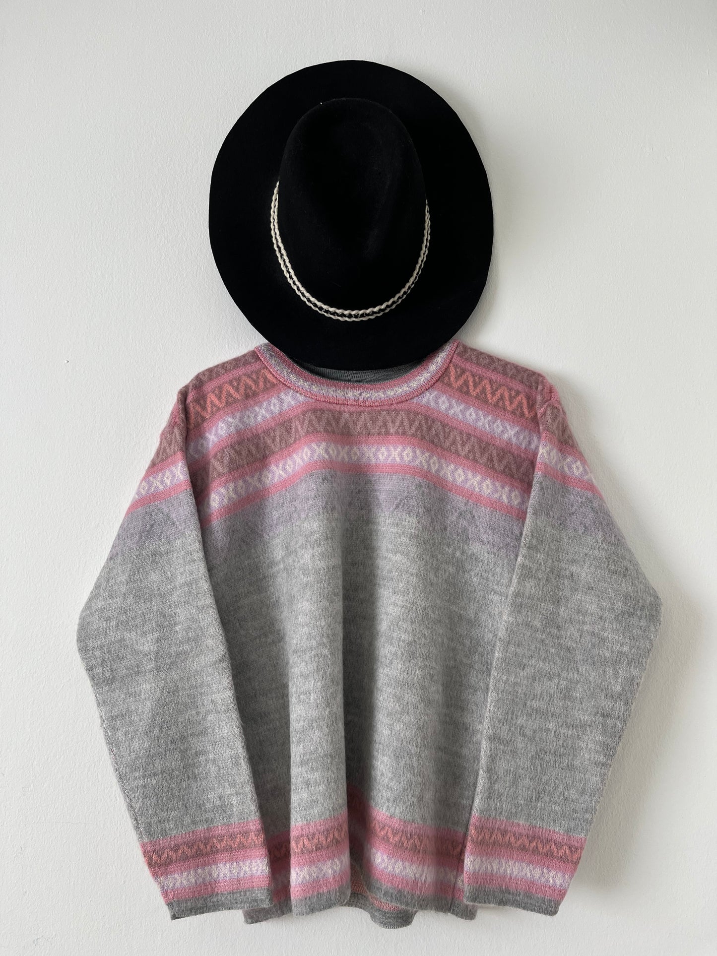 Pullover Classic Damen (grau,rosa)